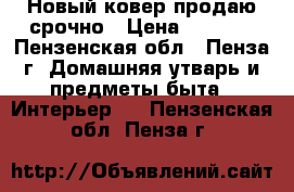 Новый ковер продаю срочно › Цена ­ 4 500 - Пензенская обл., Пенза г. Домашняя утварь и предметы быта » Интерьер   . Пензенская обл.,Пенза г.